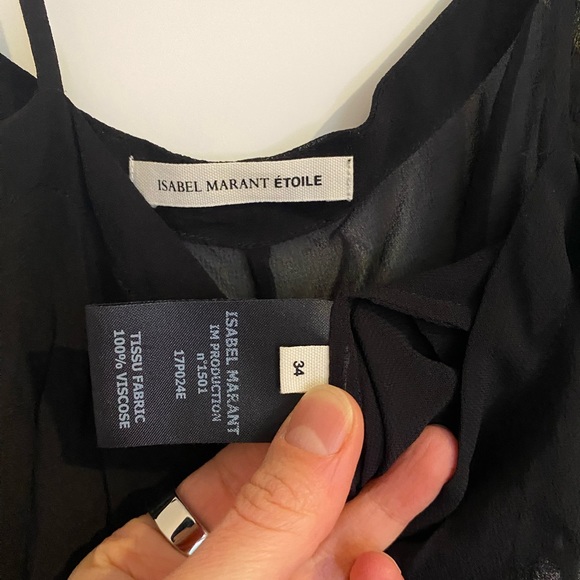 Isabel Marant Etoile black linen wrap dress size 34 / US 2 - Picture 16 of 16